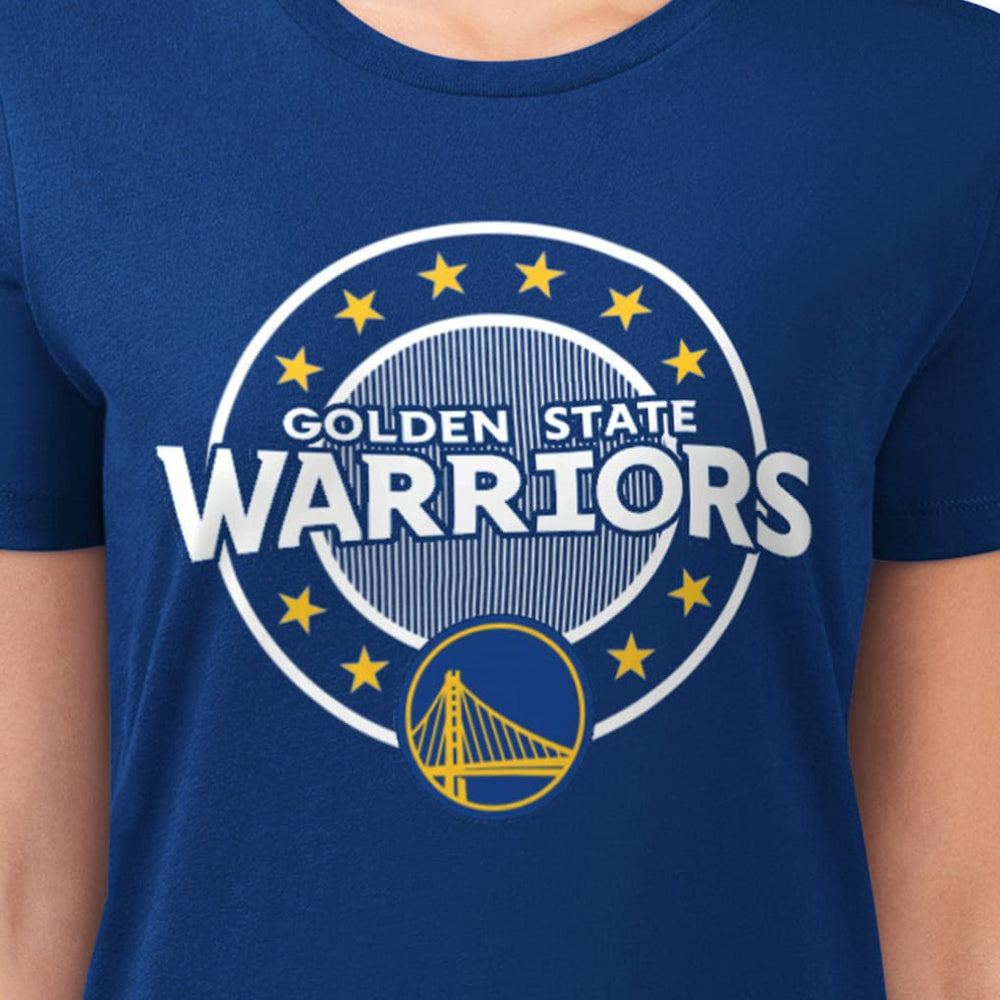 Golden State Warriors G-III 4Her by Carl Banks Women's Super-Slim Lightweight Pinstripe Circle Graphic T-Shirt sale Online