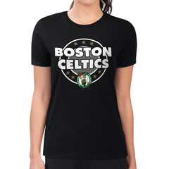 Boston Celtics G-III 4Her by Carl Banks Women's Super-Slim Lightweight Pinstripe Circle Graphic T-Shirt Discount
