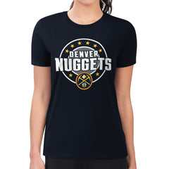 Denver Nuggets G-III 4Her by Carl Banks Women's Super-Slim Lightweight Pinstripe Circle Graphic T-Shirt sale On Sale