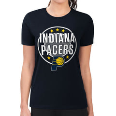 Indiana Pacers G-III 4Her by Carl Banks Women's Super-Slim Lightweight Pinstripe Circle Graphic T-Shirt Discount