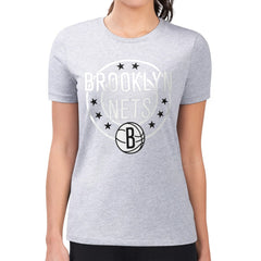 Brooklyn Nets G-III 4Her by Carl Banks Women's Super-Slim Lightweight Pinstripe Circle Graphic T-Shirt For Sale