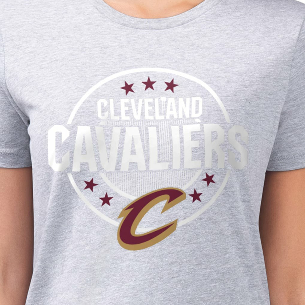 Cleveland Cavaliers G-III 4Her by Carl Banks Women's Super-Slim Lightweight Pinstripe Circle Graphic T-Shirt sale Online