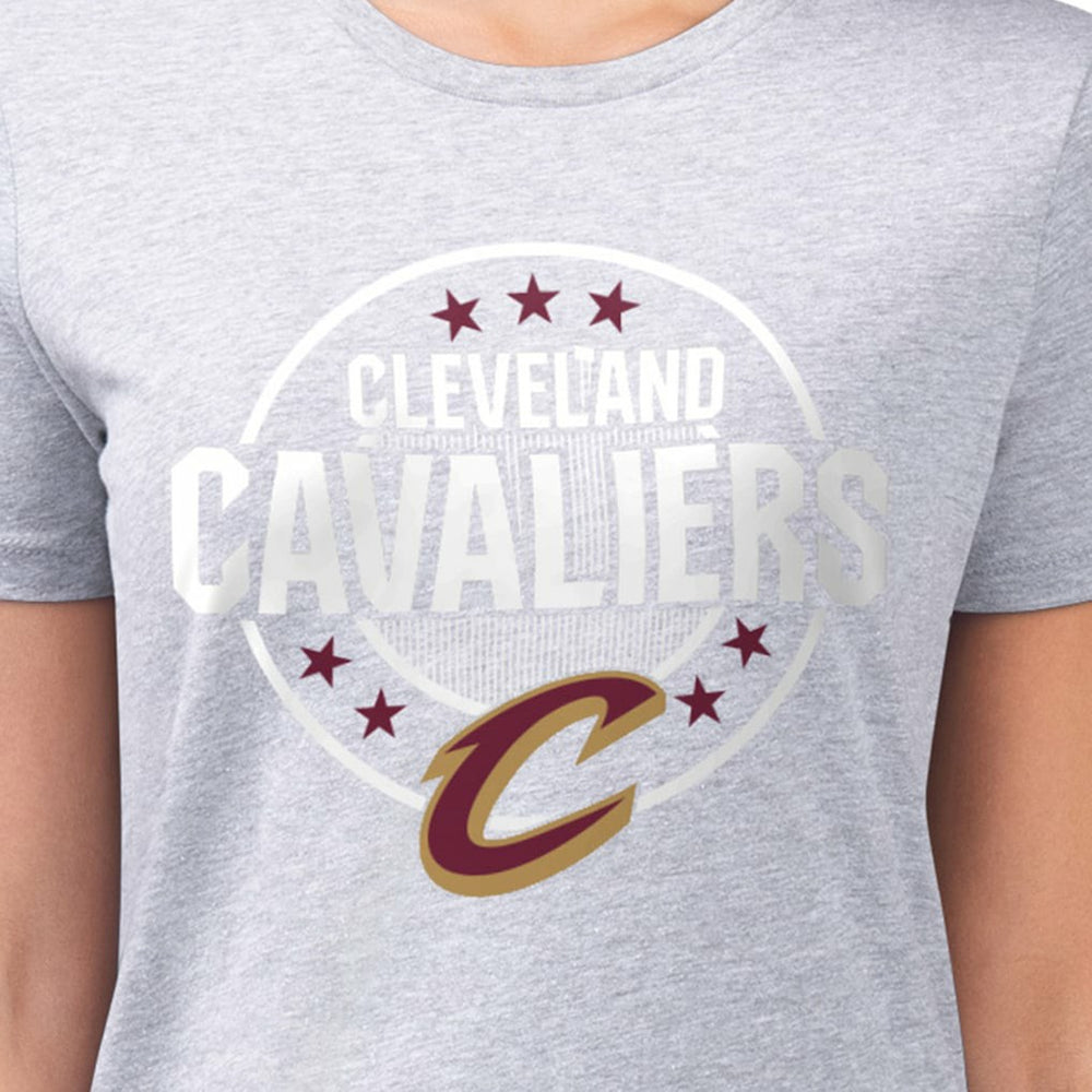 Cleveland Cavaliers G-III 4Her by Carl Banks Women's Super-Slim Lightweight Pinstripe Circle Graphic T-Shirt sale Online