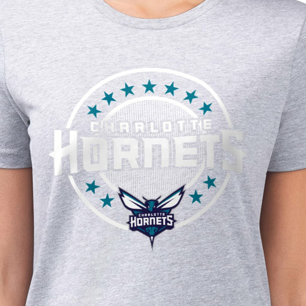 Charlotte Hornets G-III 4Her by Carl Banks Women's Super-Slim Lightweight Pinstripe Circle Graphic T-Shirt Discount