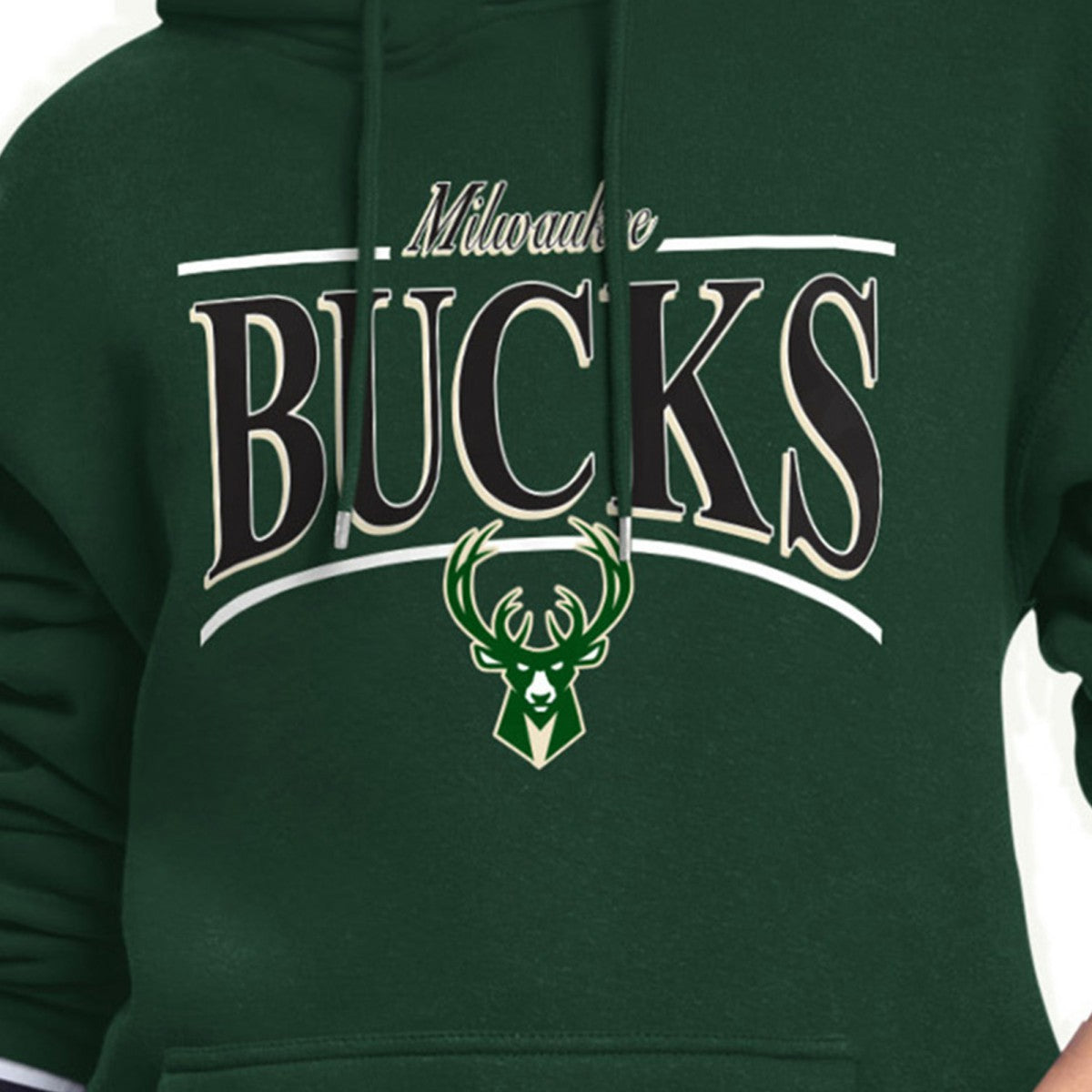 Milwaukee Bucks Starter Women's Arch Stripe Fleece Hoodie Outlet