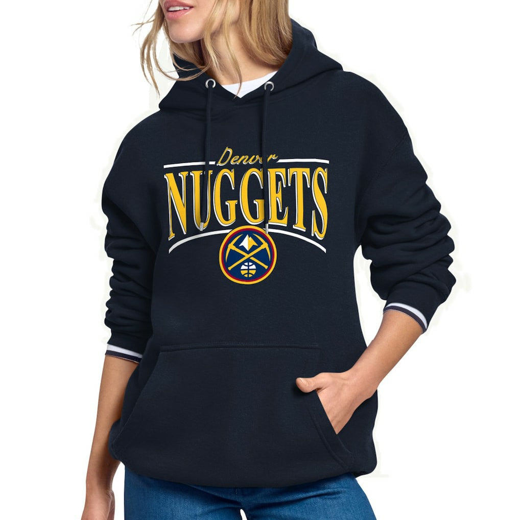 Denver Nuggets Starter Women's Arch Stripe Fleece Hoodie sale On Sale