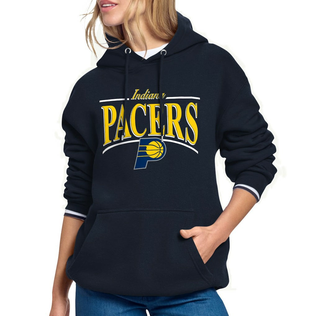 Indiana Pacers Starter Women's Arch Stripe Fleece Hoodie Discount