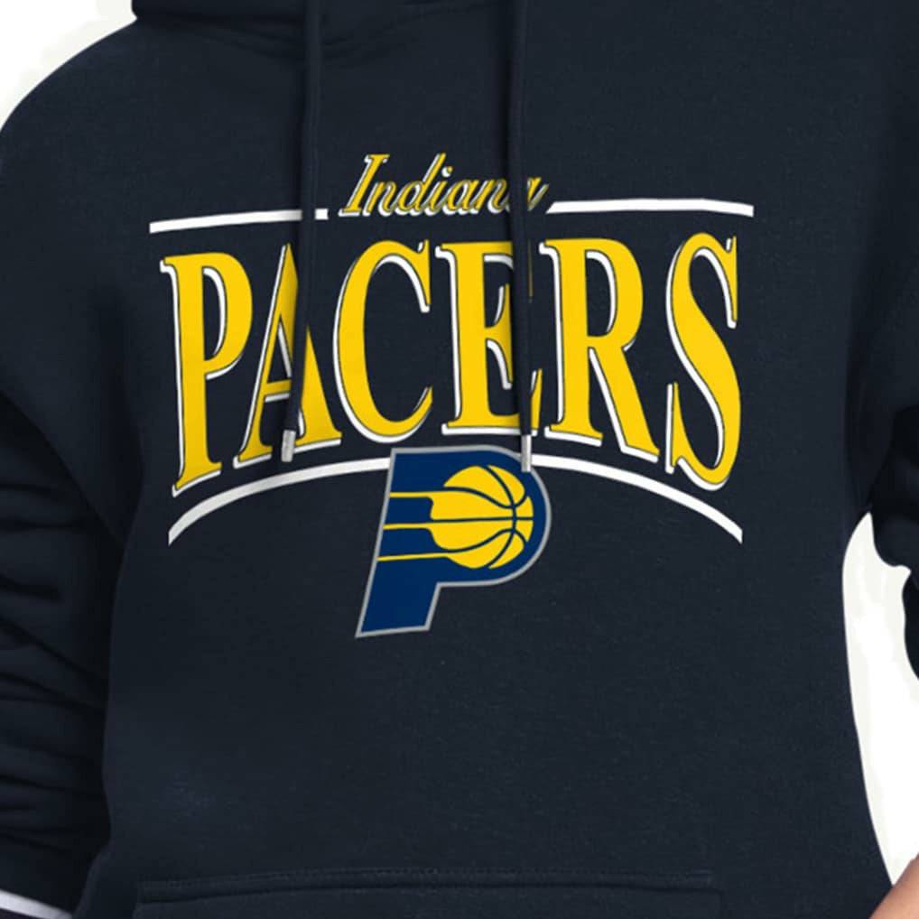 Indiana Pacers Starter Women's Arch Stripe Fleece Hoodie Discount
