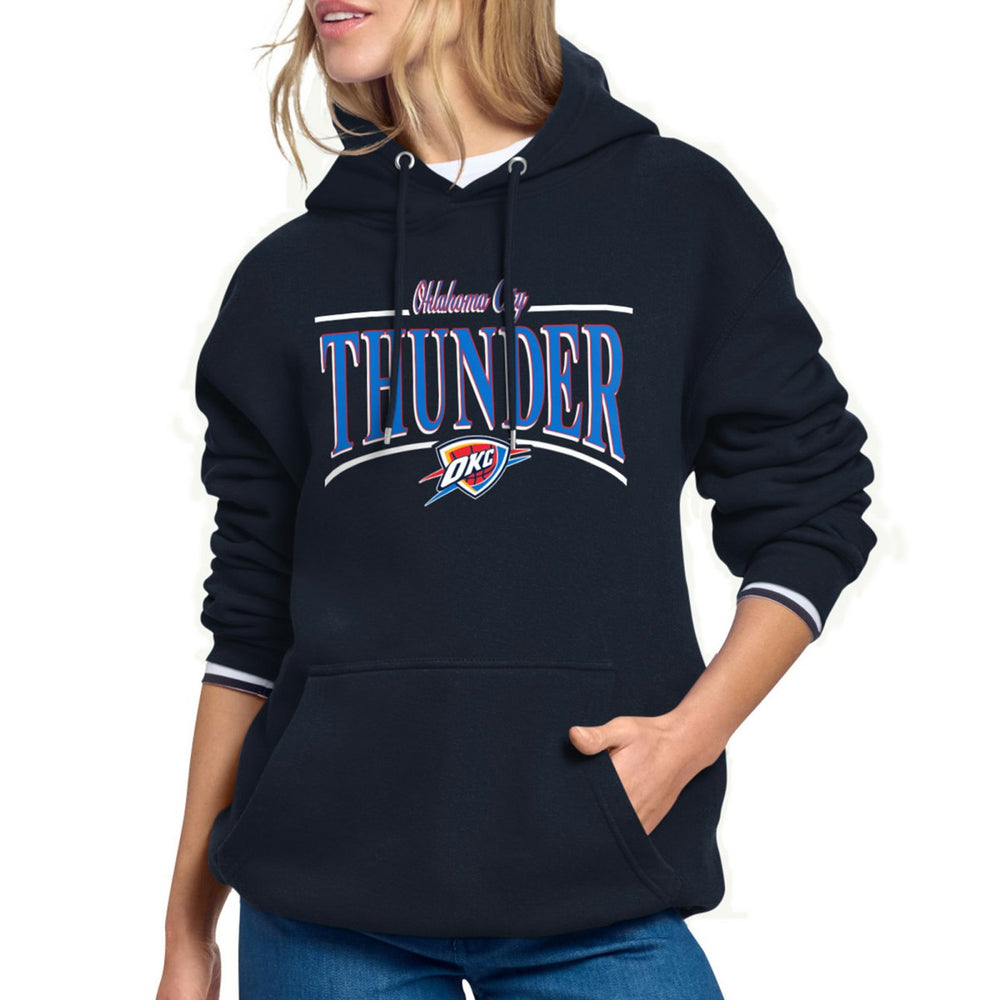 Oklahoma City Thunder Starter Women's Arch Stripe Fleece Hoodie Outlet