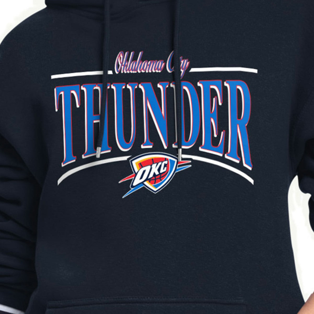 Oklahoma City Thunder Starter Women's Arch Stripe Fleece Hoodie Outlet