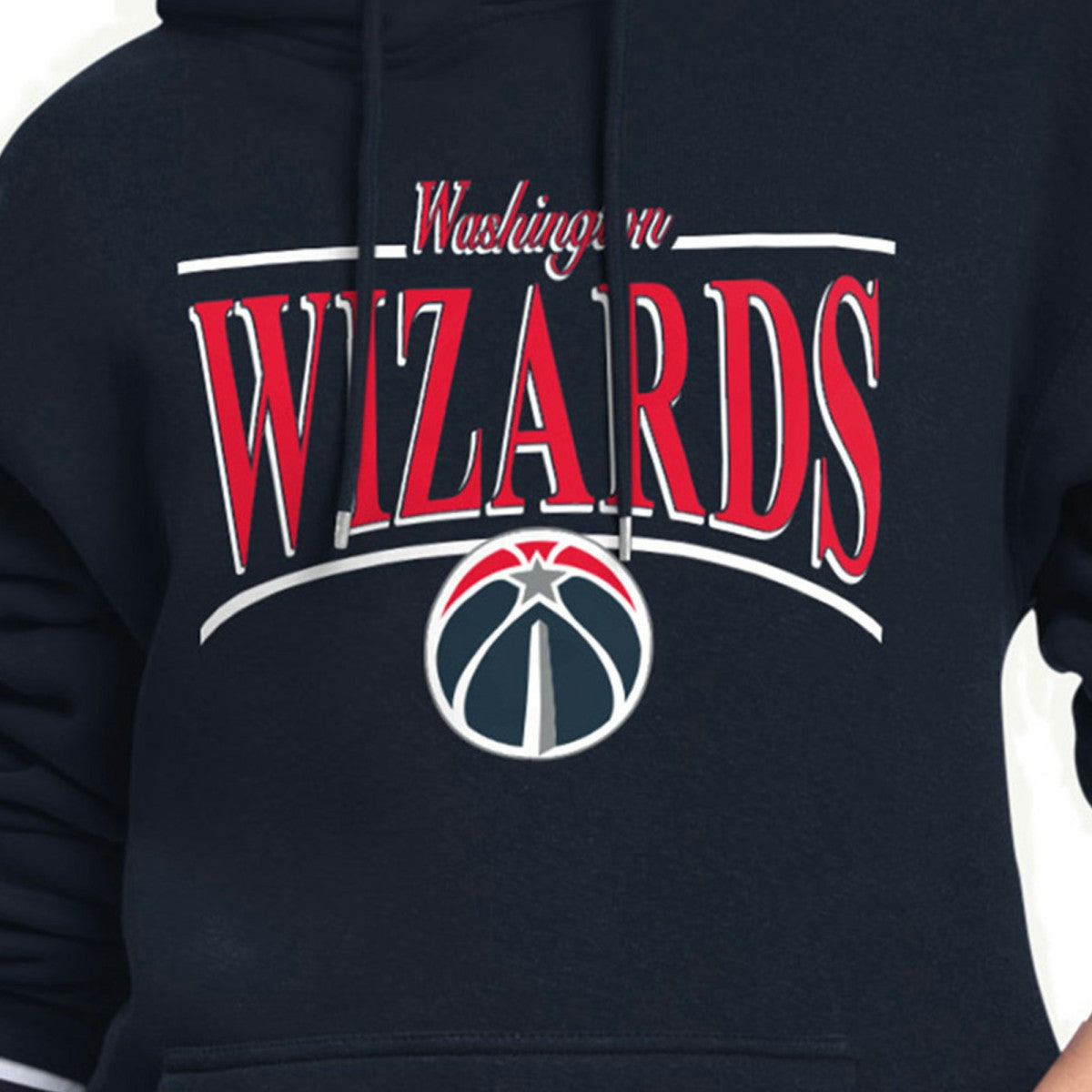 Washington Wizards Starter Women's Arch Stripe Fleece Hoodie On Sale