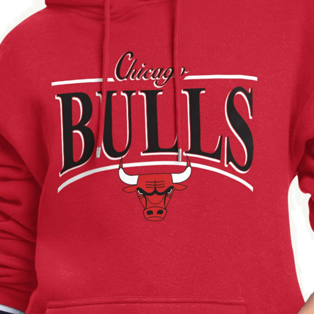 Chicago Bulls Starter Women's Arch Stripe Fleece Hoodie Outlet