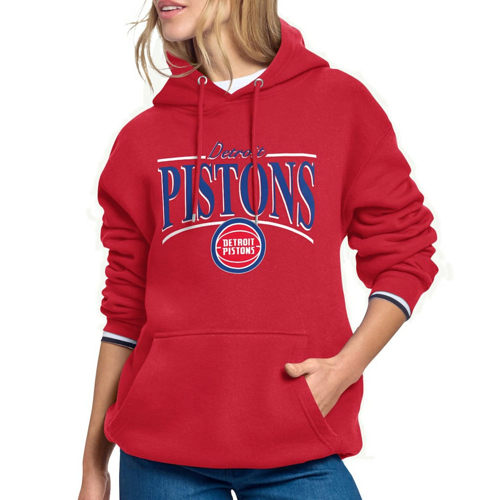 Detroit Pistons Starter Women's Arch Stripe Fleece Hoodie sale On Sale