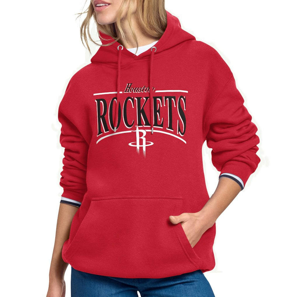 Houston Rockets Starter Women's Arch Stripe Fleece Hoodie sale Discount
