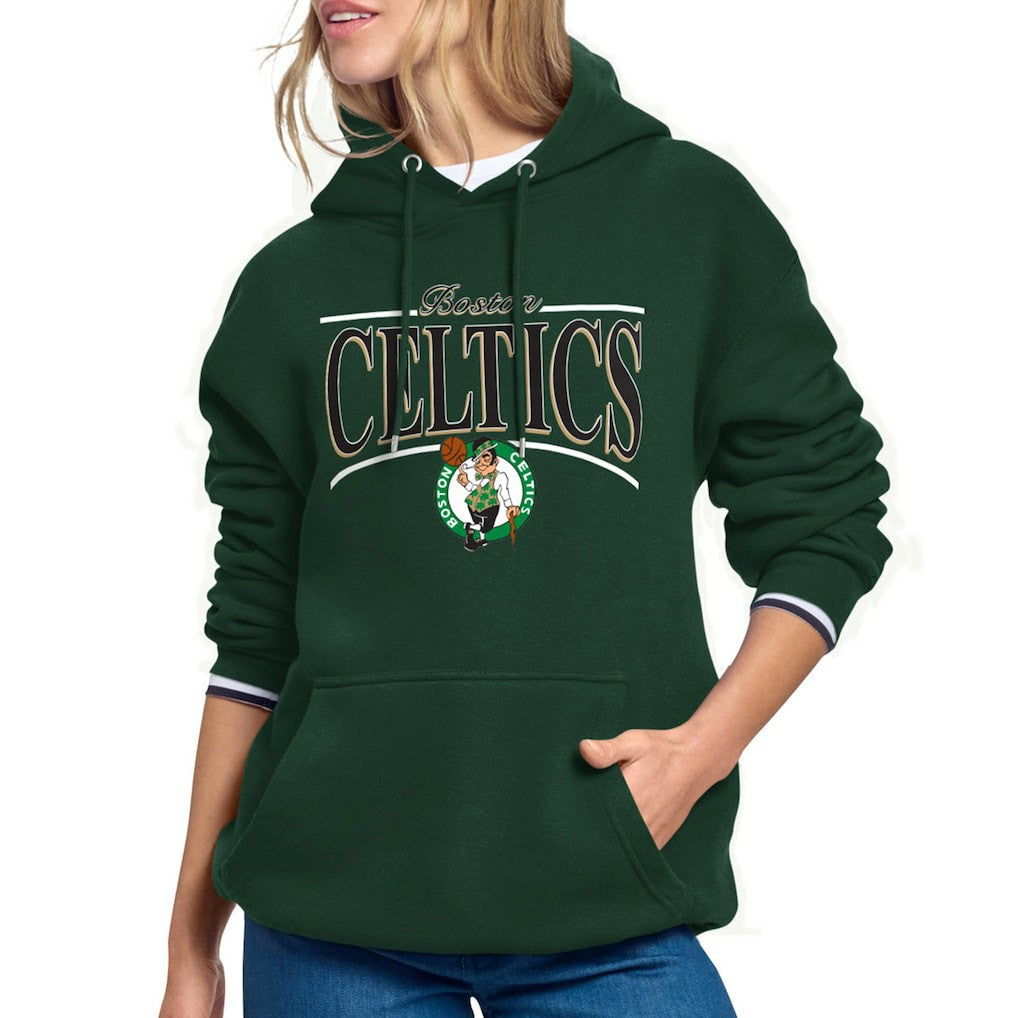Boston Celtics Starter Women's Arch Stripe Fleece Hoodie On Sale