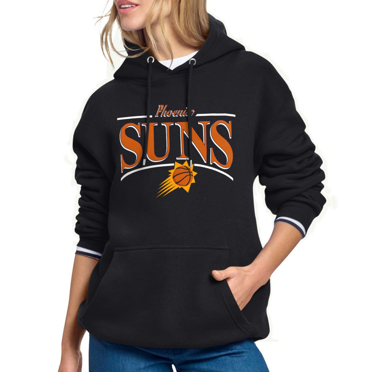 Phoenix Suns Starter Women's Arch Stripe Fleece Hoodie Discount