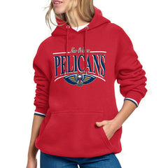 New Orleans Pelicans Starter Women's Arch Stripe Fleece Hoodie Outlet