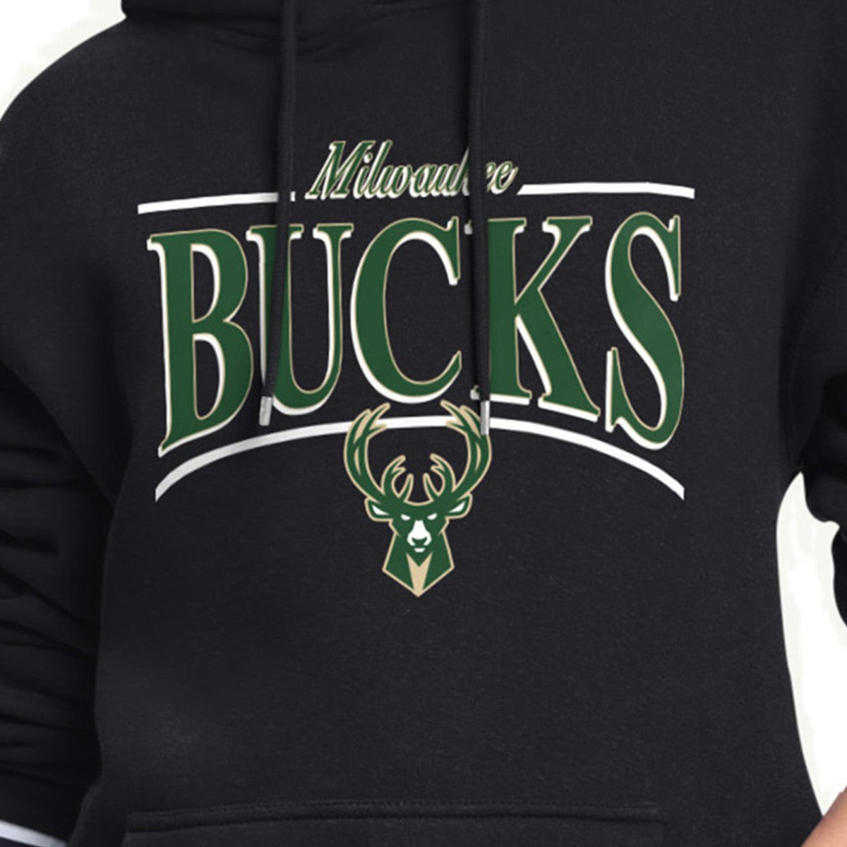 Milwaukee Bucks Starter Women's Arch Stripe Fleece Hoodie On Sale