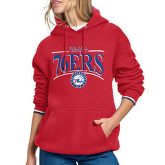 Philadelphia 76ers Starter Women's Arch Stripe Fleece Hoodie On Sale
