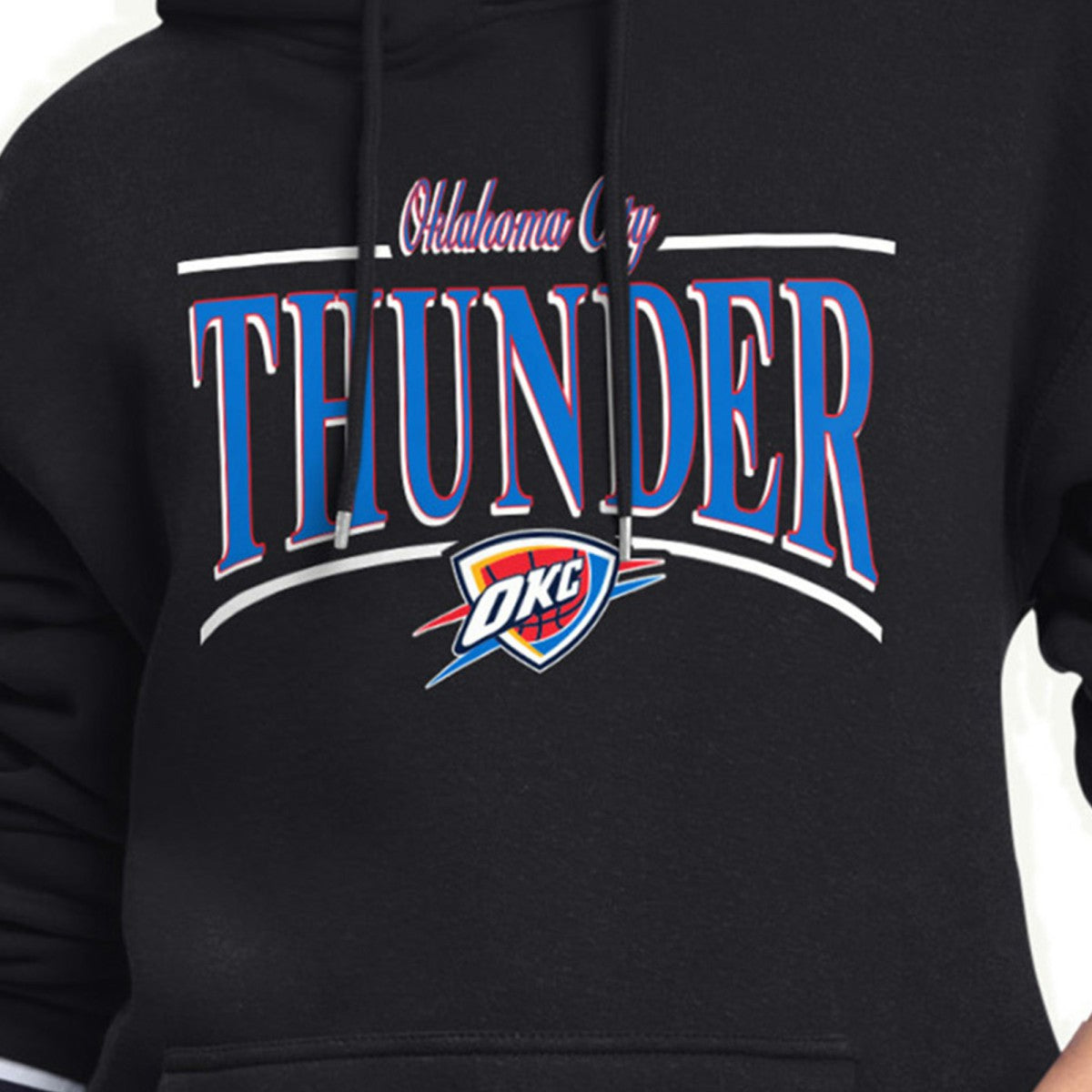 Oklahoma City Thunder Starter Women's Arch Stripe Fleece Hoodie On Sale