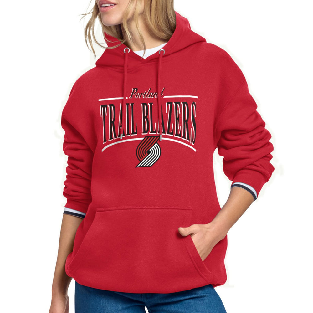 Portland Trail Blazers Starter Women's Arch Stripe Fleece Hoodie Discount