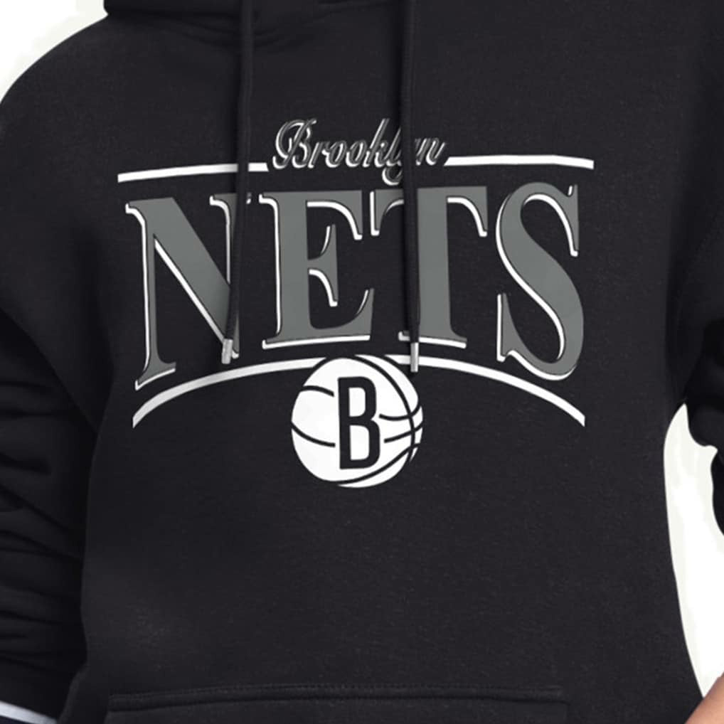 Brooklyn Nets Starter Women's Arch Stripe Fleece Hoodie On Sale