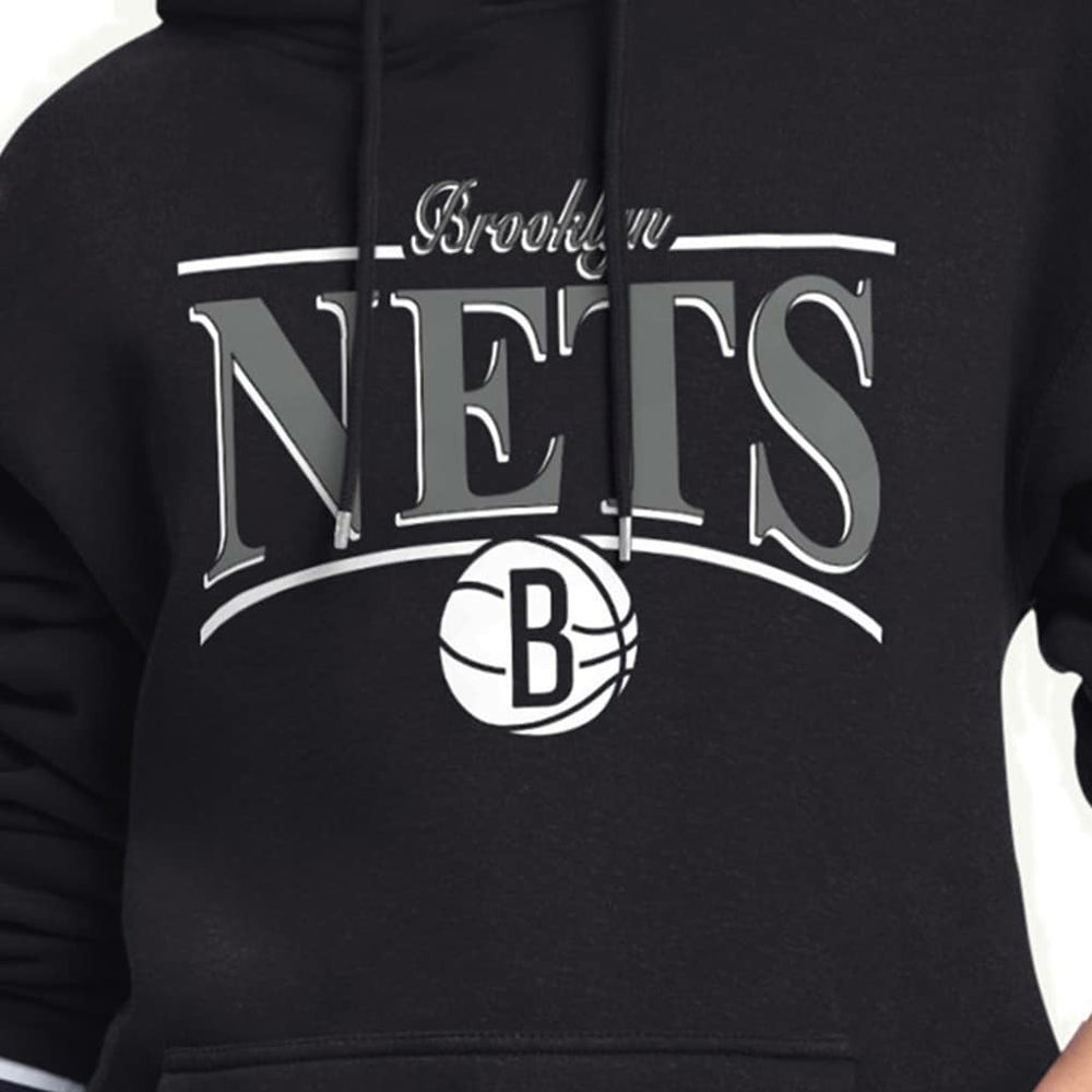Brooklyn Nets Starter Women's Arch Stripe Fleece Hoodie On Sale