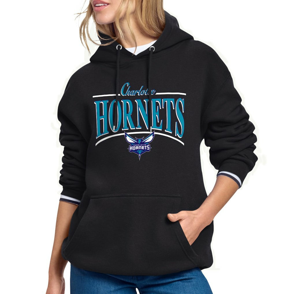 Charlotte Hornets Starter Women's Arch Stripe Fleece Hoodie Discount