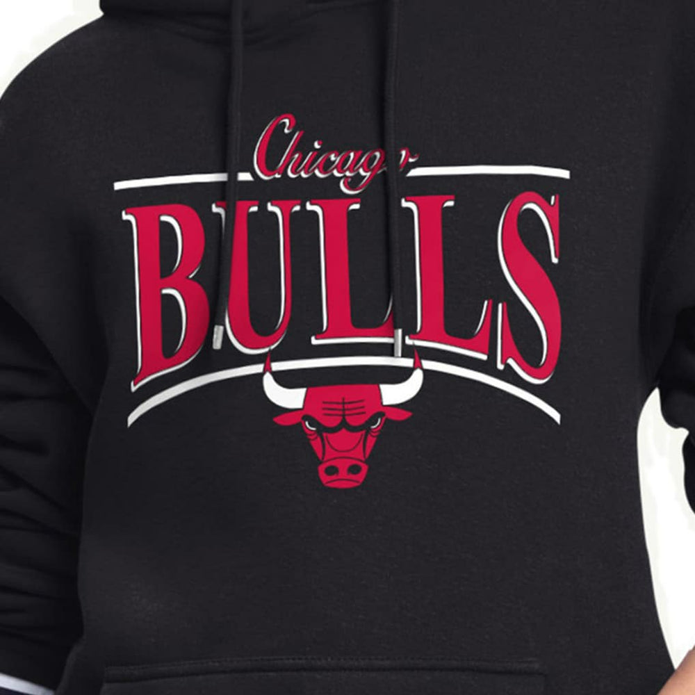 Chicago Bulls Starter Women's Arch Stripe Fleece Hoodie On Sale