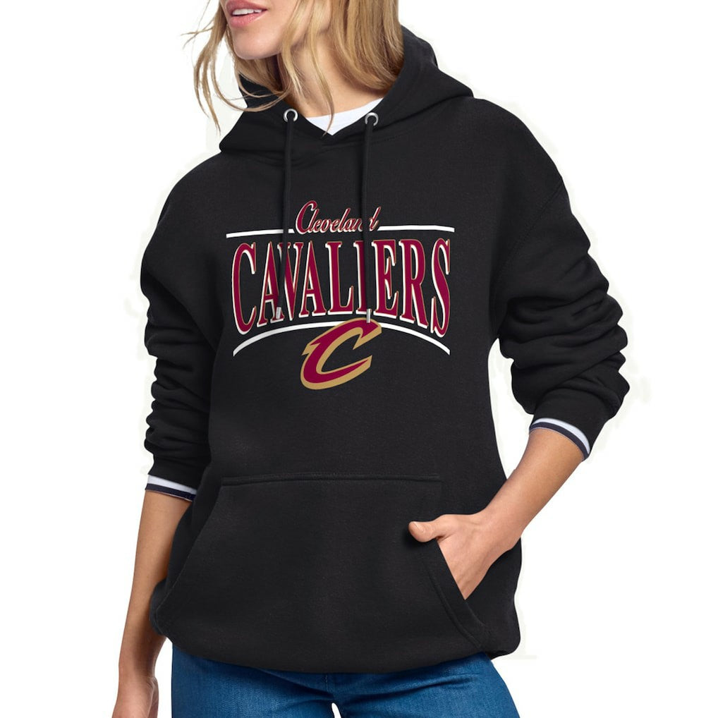 Cleveland Cavaliers Starter Women's Arch Stripe Fleece Hoodie sale Outlet