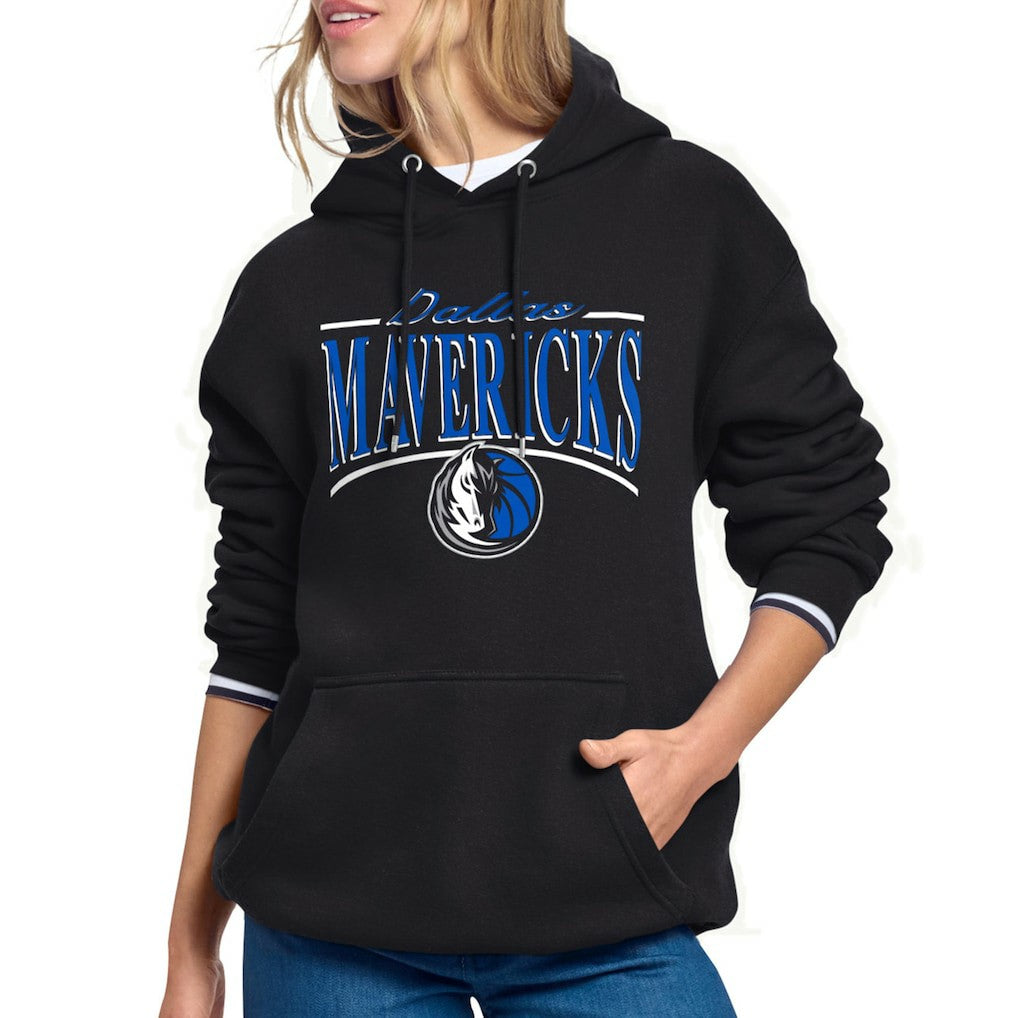 Dallas Mavericks Starter Women's Arch Stripe Fleece Hoodie sale For Sale