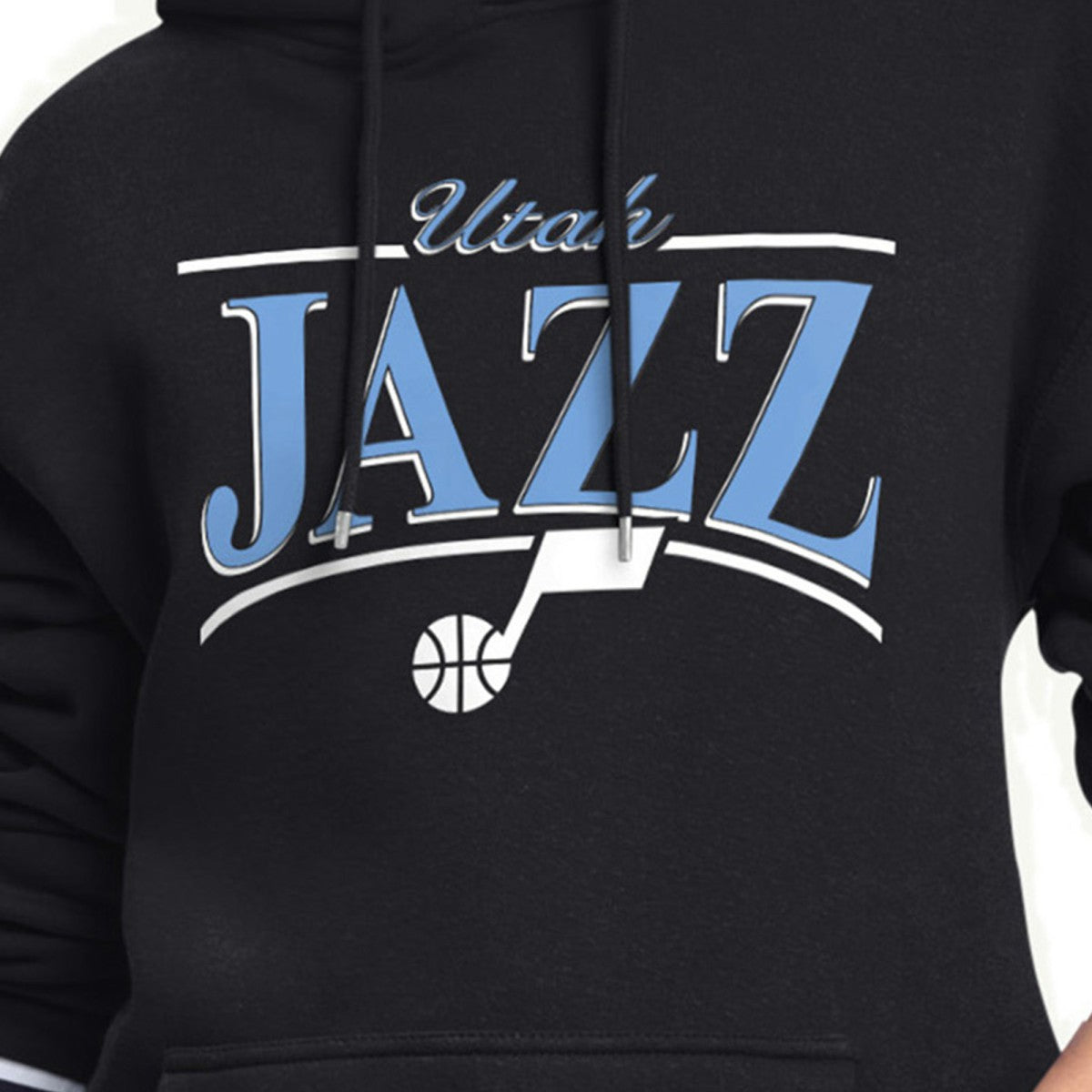 Utah Jazz Starter Women's Arch Stripe Fleece Hoodie On Sale