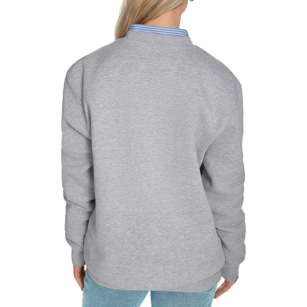 Milwaukee Bucks Starter Women's Arch Stripe Fleece Crewneck Sweatshirt On Sale
