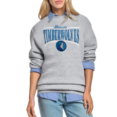 Minnesota Timberwolves Starter Women's Arch Stripe Fleece Crewneck Sweatshirt Discount