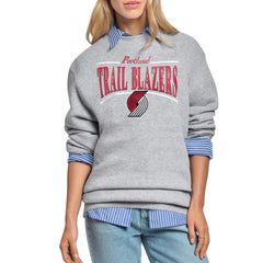 Portland Trail Blazers Starter Women's Arch Stripe Fleece Crewneck Sweatshirt Discount
