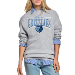 Memphis Grizzlies Starter Women's Arch Stripe Fleece Crewneck Sweatshirt Online