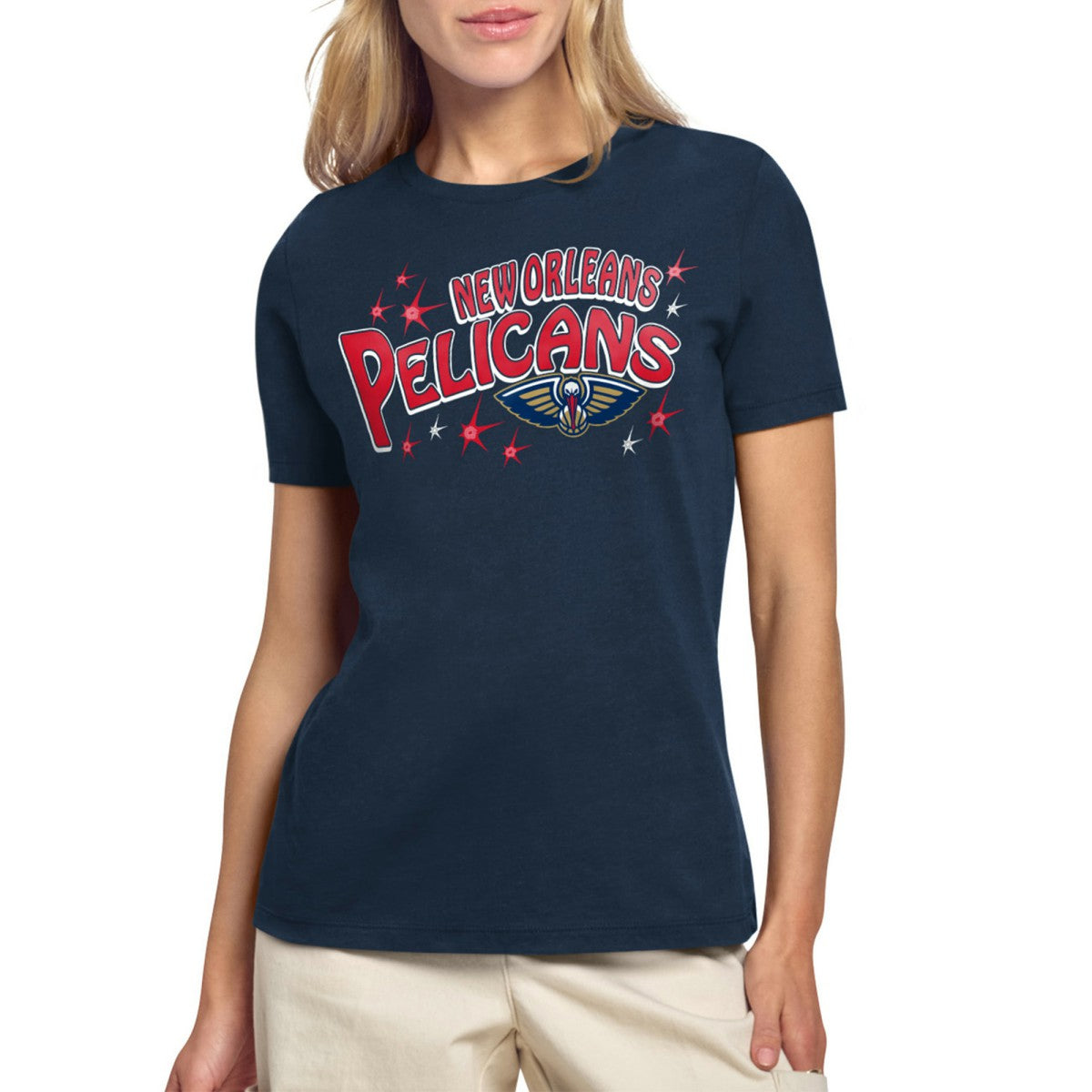 New Orleans Pelicans Starter Women's Fireworks T-Shirt New