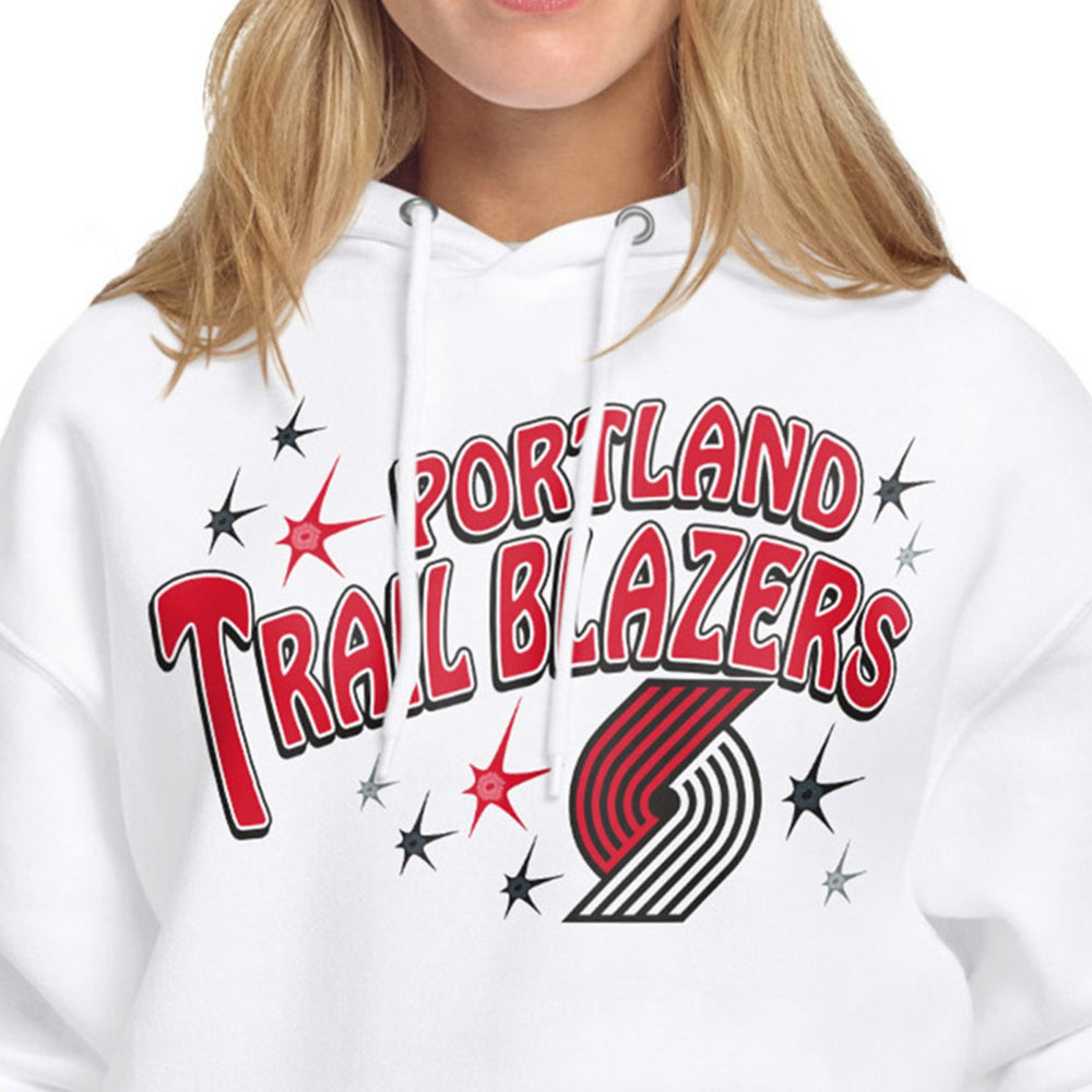 Portland Trail Blazers Starter Women's Fireworks Fleece Hoodie New