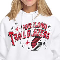 Portland Trail Blazers Starter Women's Fireworks Fleece Hoodie New