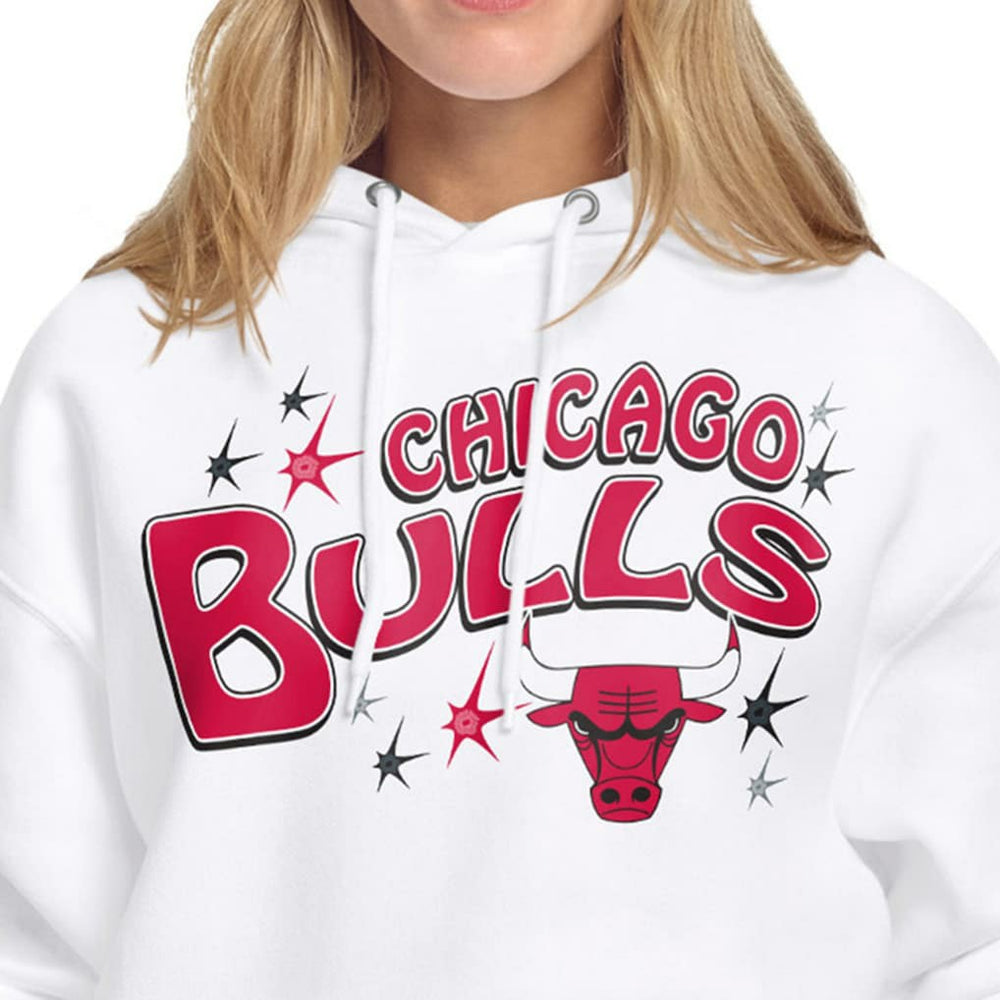 Chicago Bulls Starter Women's Fireworks Fleece Hoodie New