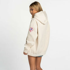 New York Yankees The Wild Collective Women's Oversized Cord Hoodie | MLB For sale