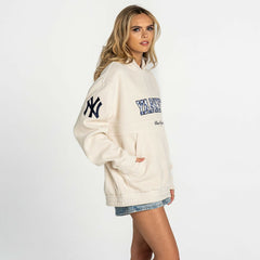 New York Yankees The Wild Collective Women's Oversized Cord Hoodie | MLB For sale