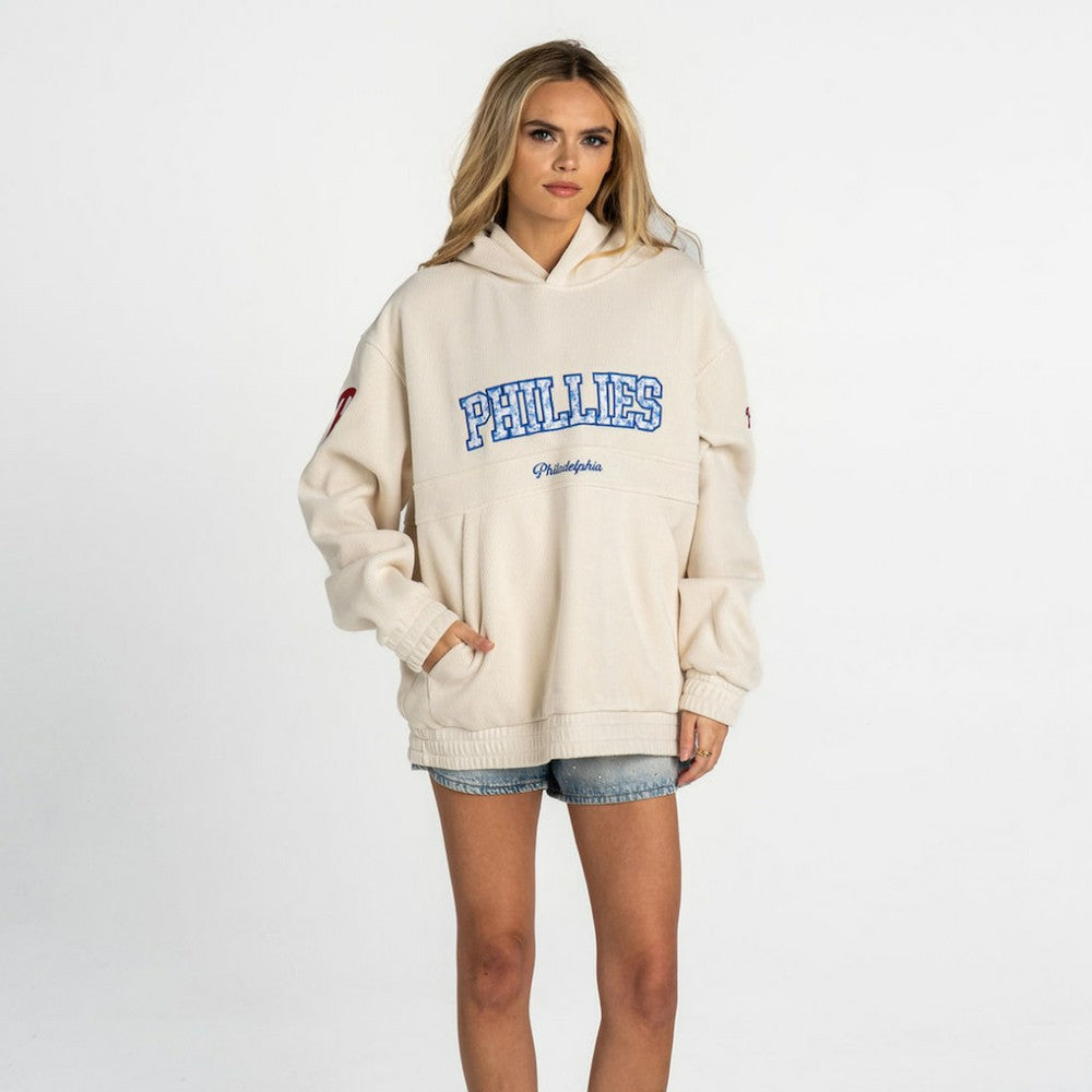 Philadelphia Phillies The Wild Collective Women's Oversized Cord Hoodie | MLB Sale