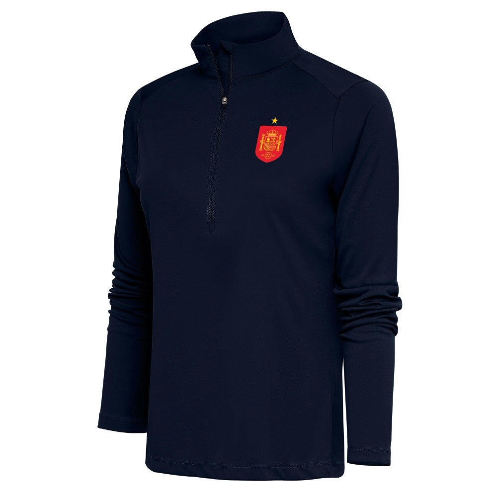 Spain National Team Antigua Women's Statement Half-Zip Pullover Navy
