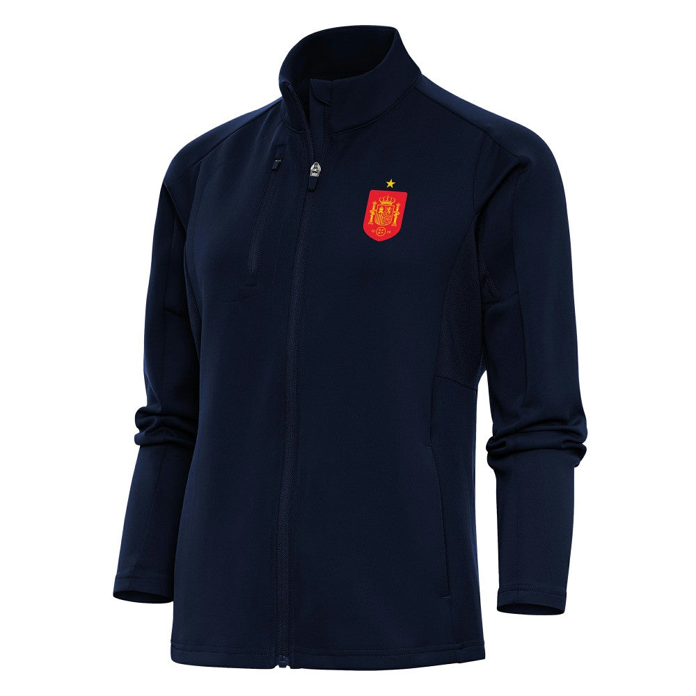 Spain National Team Antigua Women's Genesis Full-Zip Jacket Navy