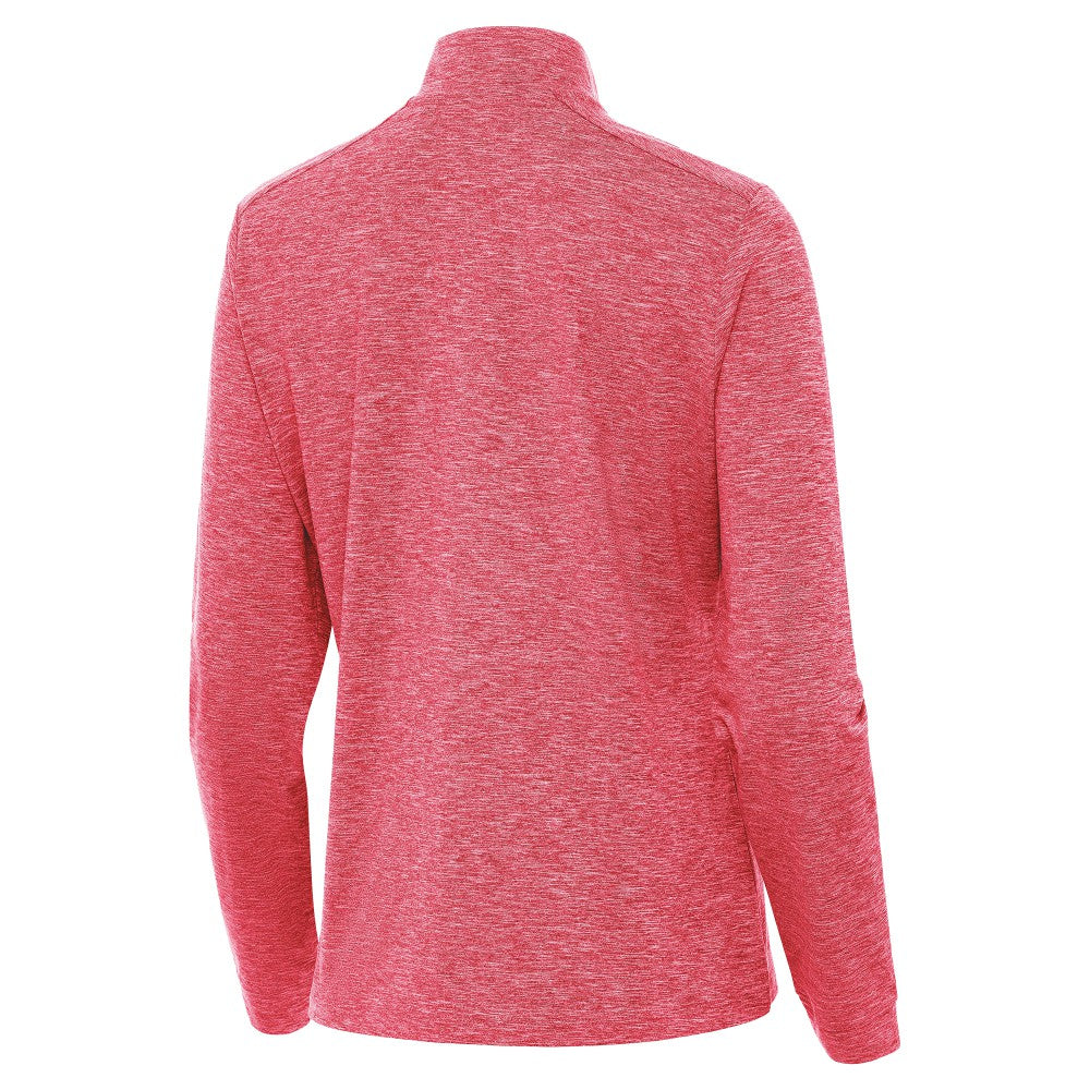 Spain National Team Antigua Women's Quarter-Zip Pullover Heather Red