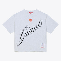 San Francisco Giants Mitchell & Ness Women's Script Cropped Boxy T-Shirt | MLB Outlet