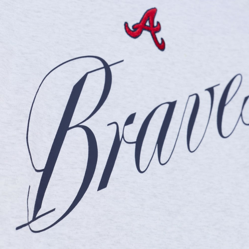 Atlanta Braves Mitchell & Ness Women's Script Cropped Boxy T-Shirt | MLB Shop