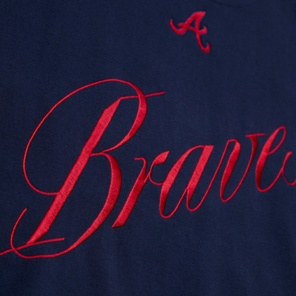 Atlanta Braves Mitchell & Ness Women's Script Sweatshirt | MLB Online