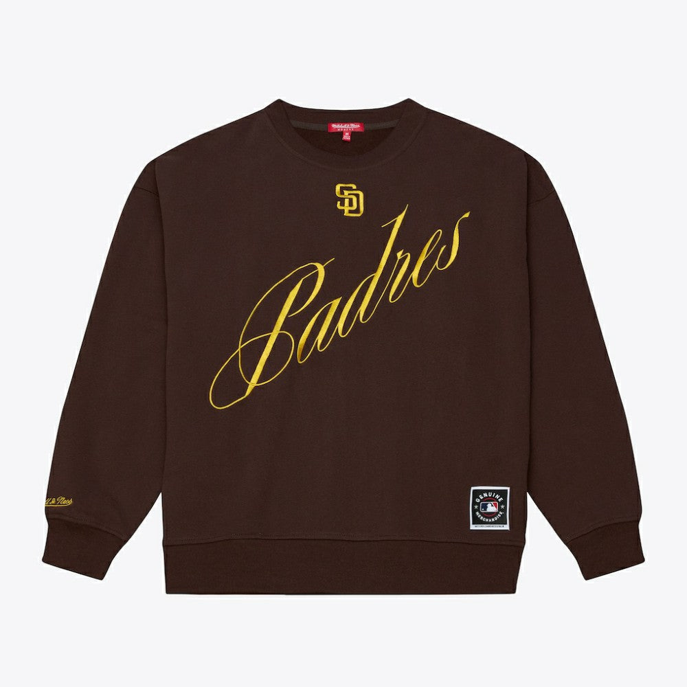 San Diego Padres Mitchell & Ness Women's Script Sweatshirt | MLB For sale